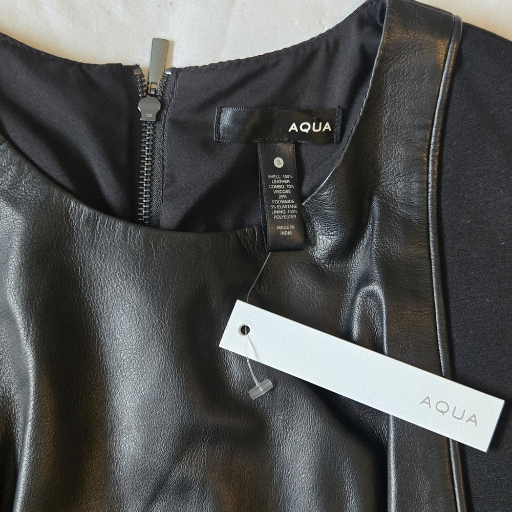 Aqua black midi dress